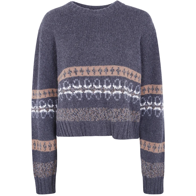 Long-Sleeve Round Neck Sweater