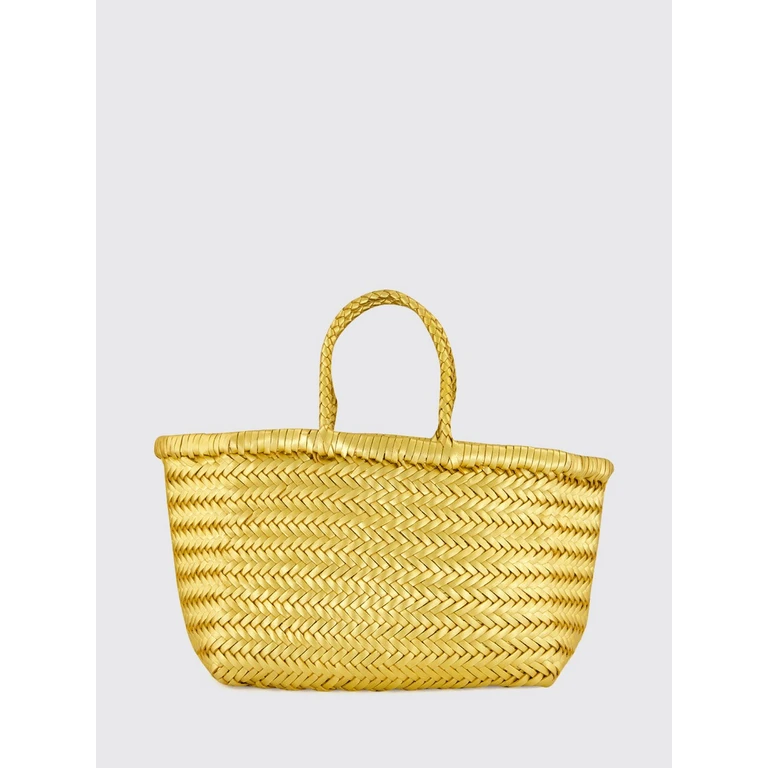 Triplo Salto Woven Leather Handbag with Double Handle (8811GOL)