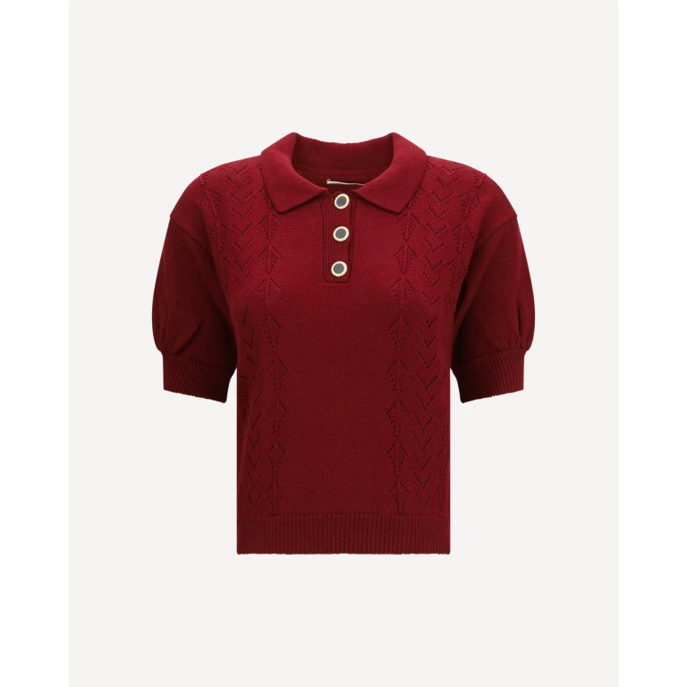 Merino wool Polo Shirt with buttons Female 40