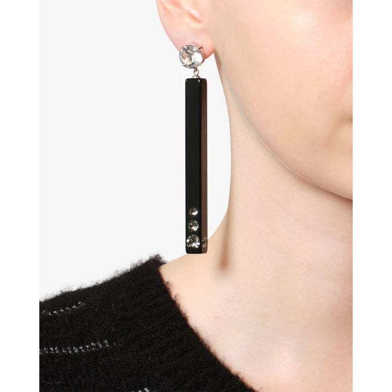 Boucles D'Oreille Karlie - Femme - Noir Et Argenté - Isabel Marant