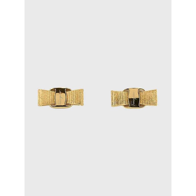 Vara Stud Earrings in Brass with Engraved Logo and Pin Closure (760546998984)