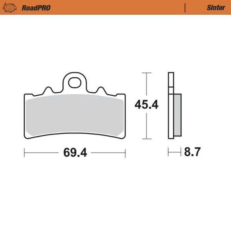 407601 - Moto Master RoadPRO Sinter Brake Pads Front For KTM Adventure 390 ABS 2020-2024 Front