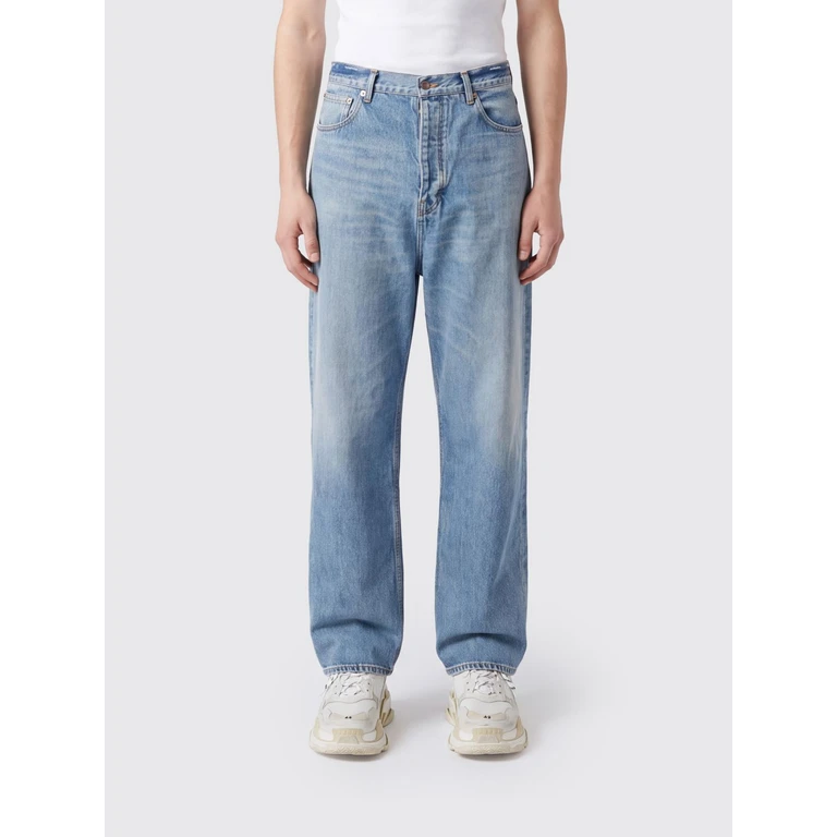 Jeans en denim de algodón azul