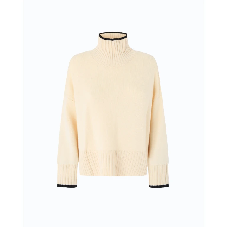 Pull à col roulé en laine et cachemire - XS
