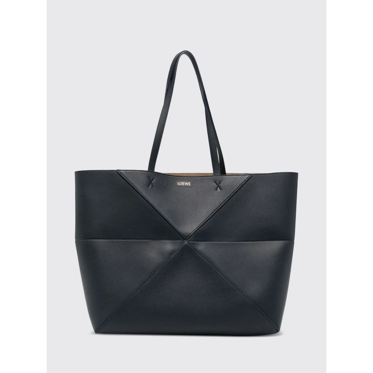 Large Puzzle Fold Calfskin Leather Tote Bag with Laminated Logo (A779PTWX015544)