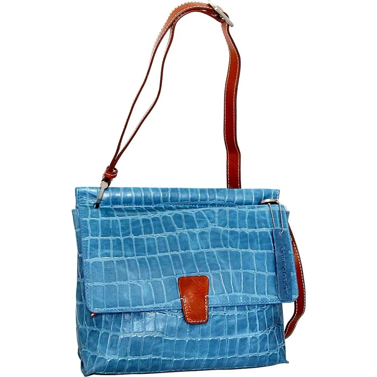 Francesca Leather Crossbody - Blue