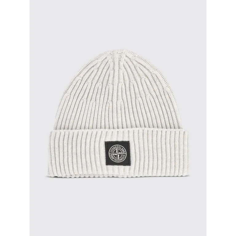 Ribbed RWS Virgin Wool Beanie Hat with Compass Logo Patch (N100002S00C3V0M95)