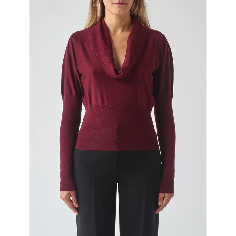 Pull Twinset en pure laine bordeaux