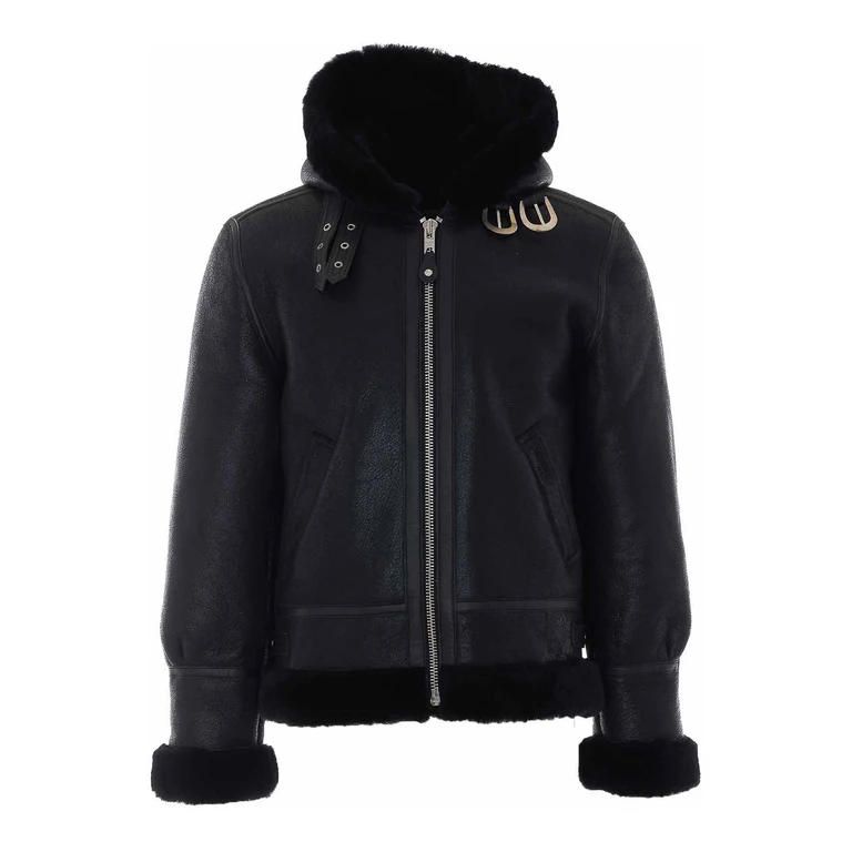 Blouson En Cuir - Noir (LC1259HBLACK)