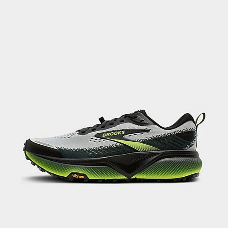 Brooks Men's Cascadia 20 Trail Running Shoes in Grey/Black/Nightlife Size: 7.5