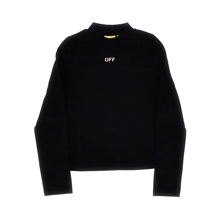 'Off Stamp' jersey turtleneck top - KIDS Kids 10Y
