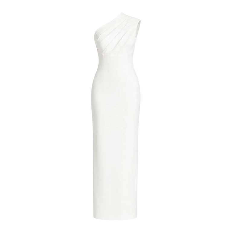 Solace London Maxi Robe - Blanc (OS48019CREAM)