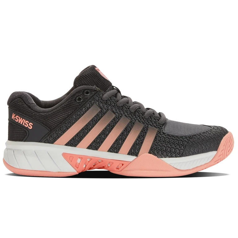 Express Light Pickleball Women's Court Shoes - Asphalt/Steel Gray/Peach