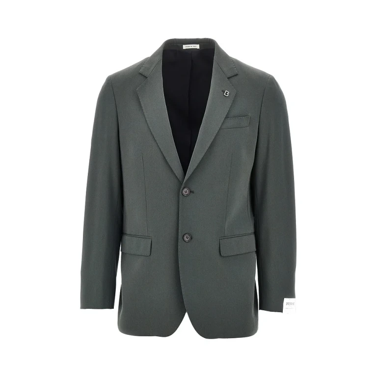 Twill single-breasted jacket Man 46
