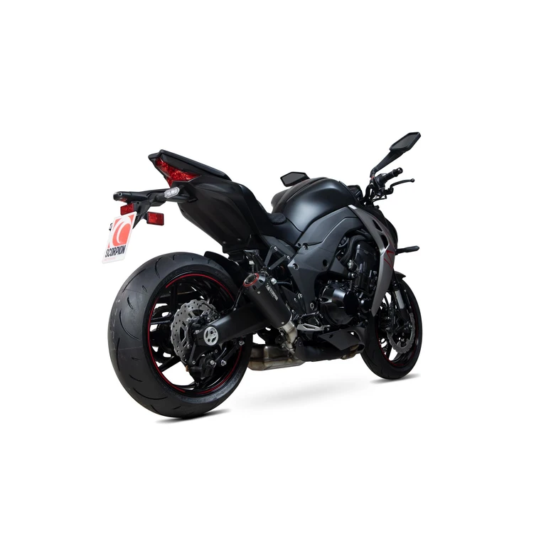 PKA131BCER - Scorpion Red Power Black Ceramic Slip-On Exhaust (Pair) - Kawasaki Z1000 2017 - 2019