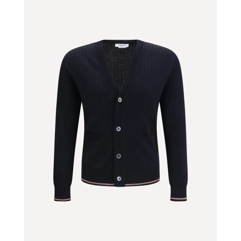 Ribbed merino wool Cardigan Male 4