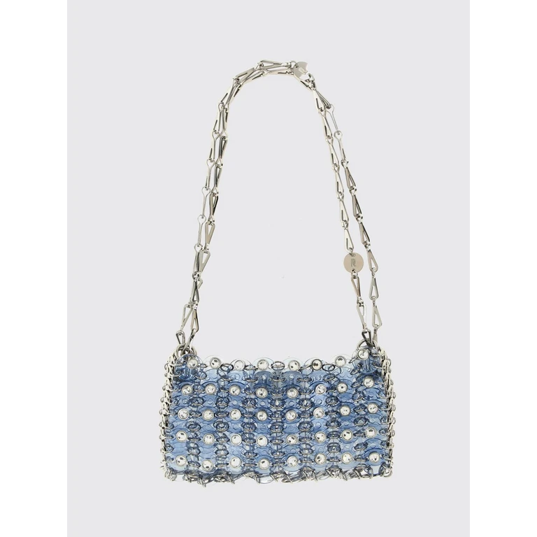 Borsa a spalla Rabanne 1969 Nano in resina e maglia metallica