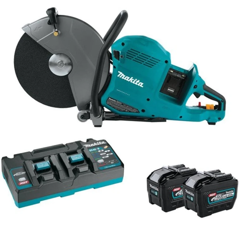 GEC01PL 80V max XGT (40V max X2) Brushless Lithium-Ion 14 in. Cordless AFT Power Cutter Kit with Electric Brake and 2 Batteries (8 Ah)