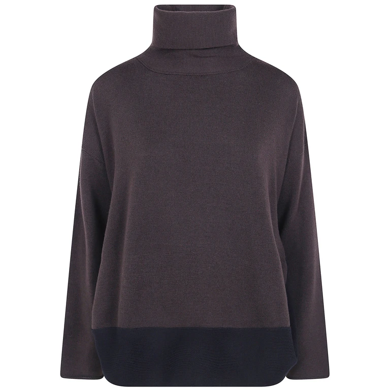 Sweater Bicolor "Bicolor High Neck Sweater"