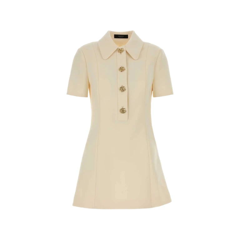 Logo-button A-line Mini Dress