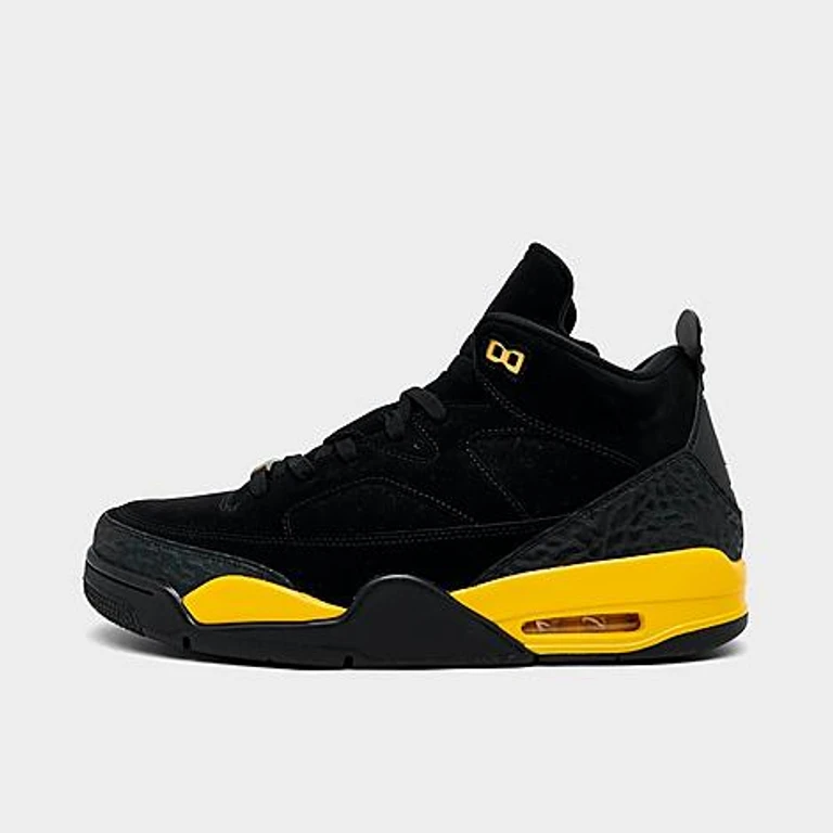 Jordan Men's Air Son of Mars Low Casual Shoes in Black/Tour Yellow/Dark Smoke Grey Size: 7.5