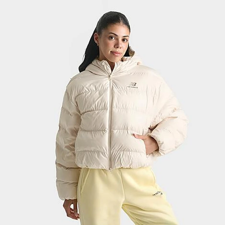 Women's Boston Puffer Jacket in Linen Size: XS