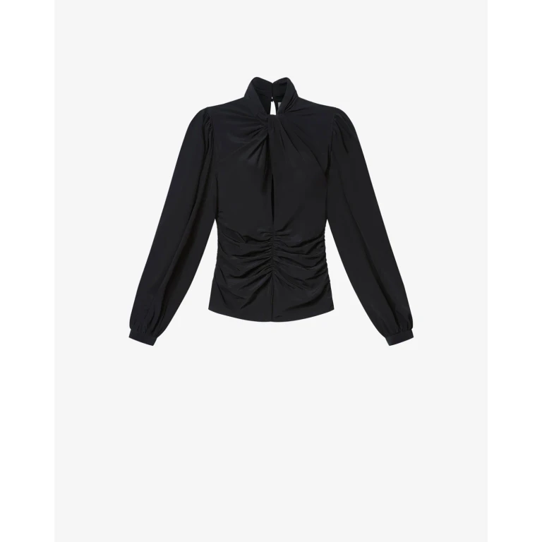 Blouse en crêpe de Chine de soie drapée