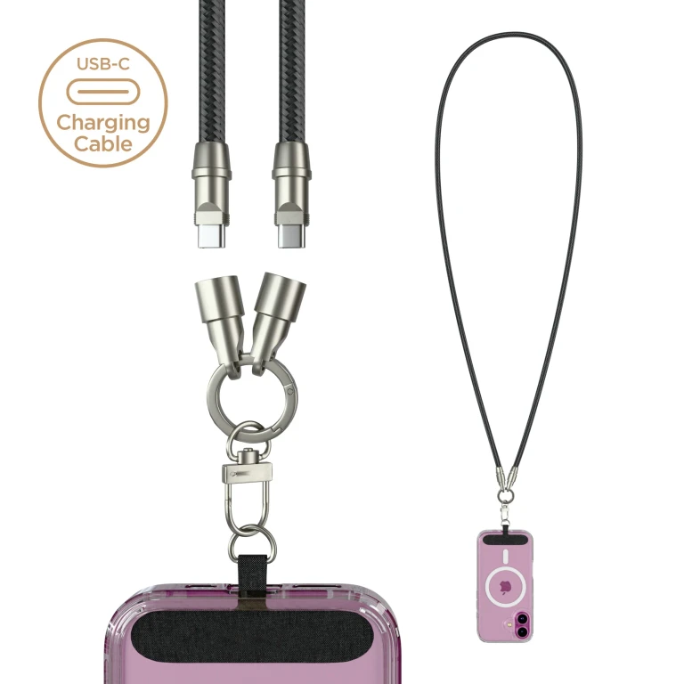 2-in-1 Universal Crossbody Phone Strap + USB-C Charging Cable