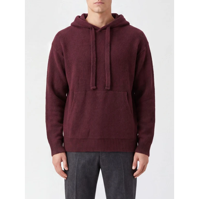 Cashmere and Silk Blend Hoodie with Pouch Pocket (F6LAMAKH061412)