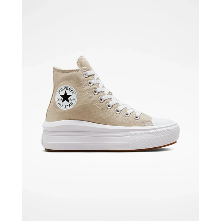 Chuck Taylor All Star Move Women's Platform High-Top Sneakers - Beach Stone Canvas