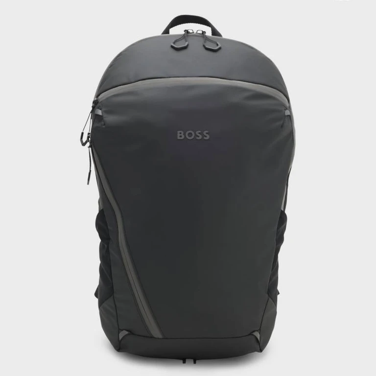 Faux-Leather Backpack With Reflective Details
