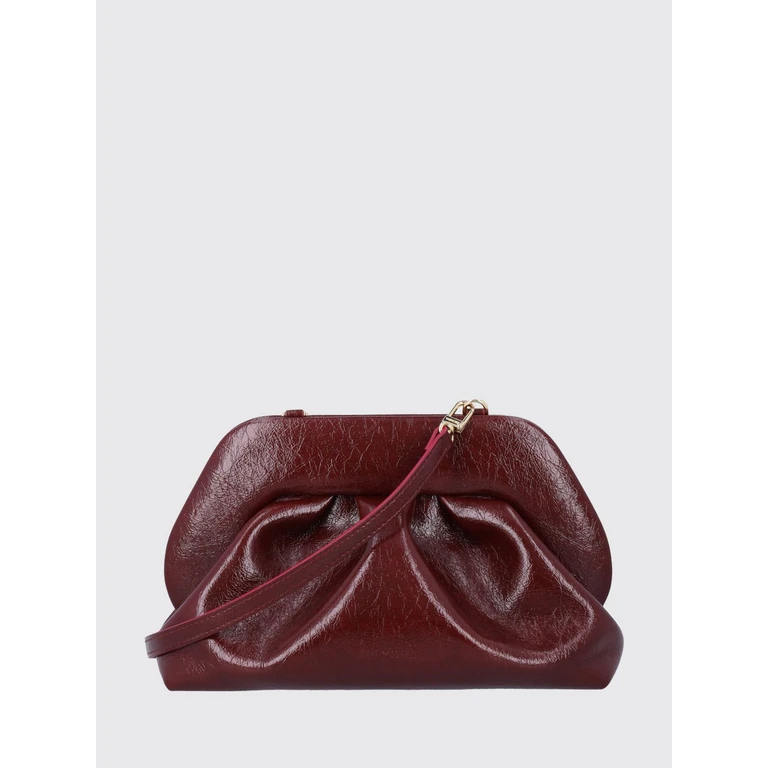 THEMOIRÈ Bios Draped Vegan Leather Clutch with Removable Strap (TMBM0CVFL1725A)