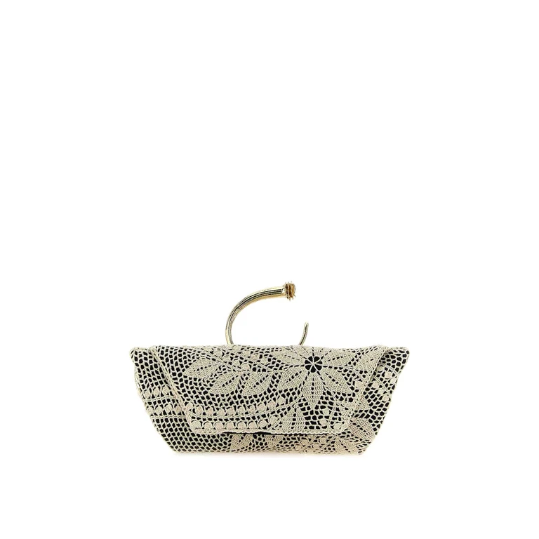 Pochette Magda Butrym en crochet floral