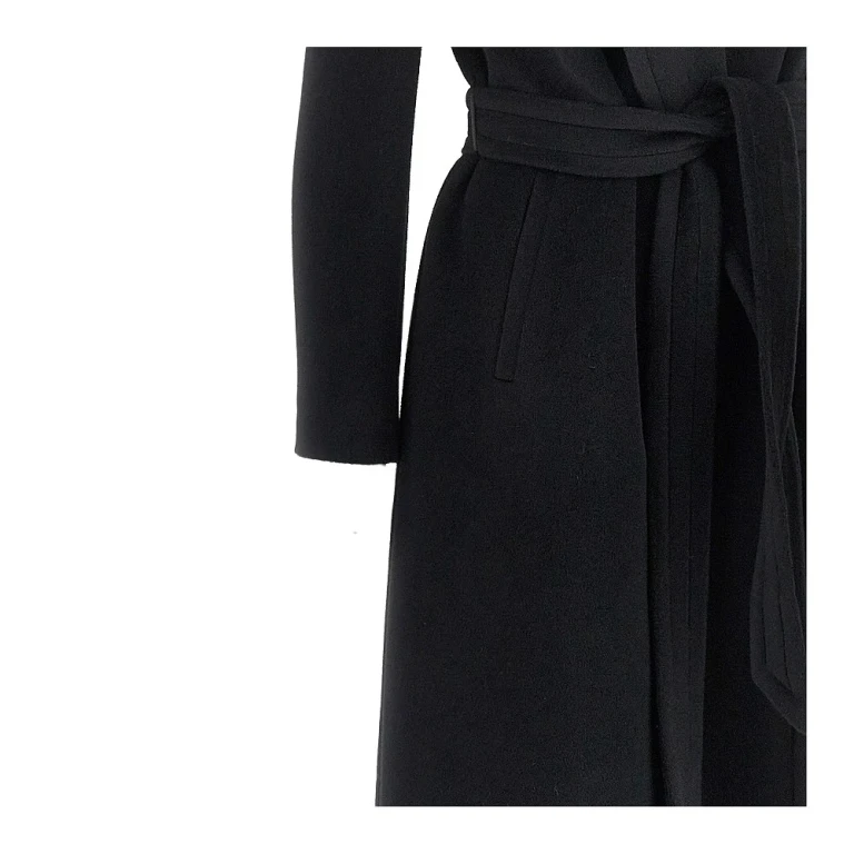 Wool cloth long coat with belt Woman 40