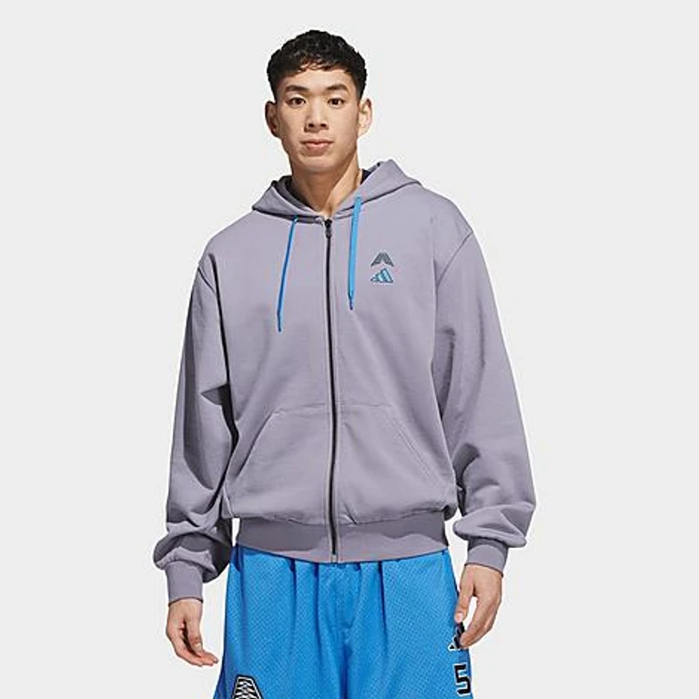 Men's Anthony Edwards Foundation Full-Zip Hoodie in Slate Size: XS