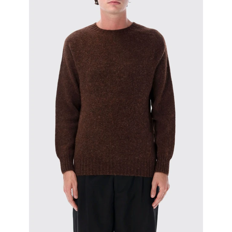 Crewneck Wool Blend Jumper with Ribbed Trims (BIRTHOFTHECOOLBROW)