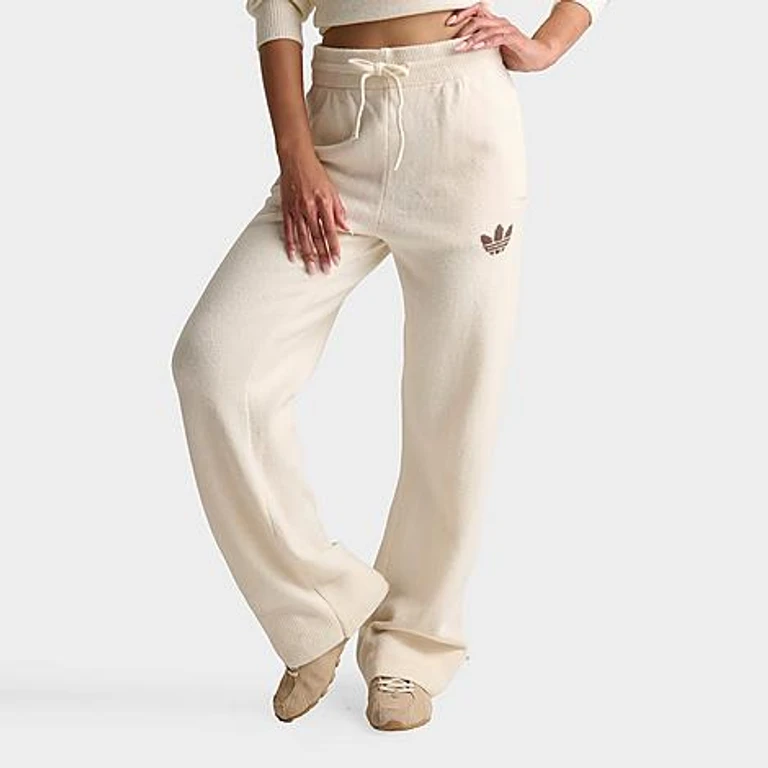 adidas Women's Originals Essentials Knitted Pants in Wonder White Size: XS
