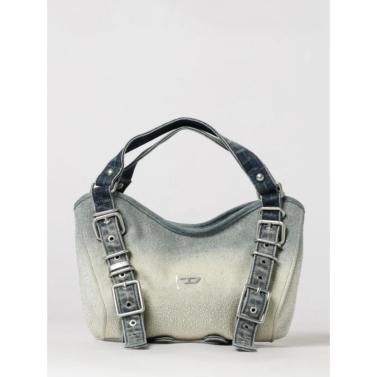 Sac à main Diesel en denim avec logo D ovale