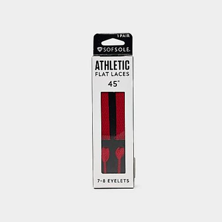 ForceField Sof Sole Athletic Flat Shoelaces in Red