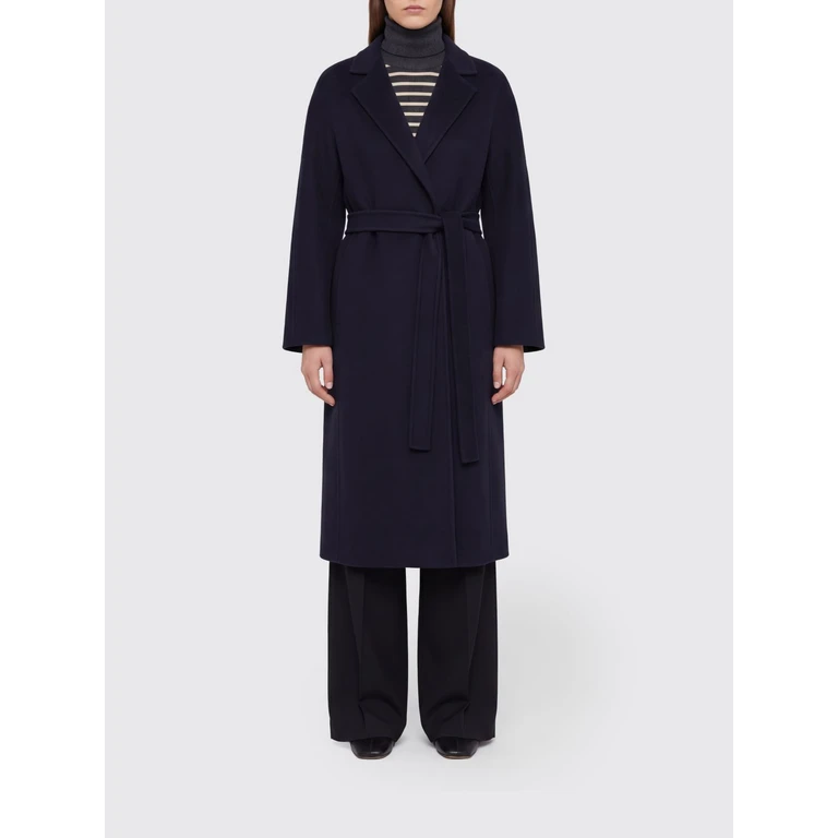 Long Wool Belted Coat with Dropped Shoulders (J02AA0199J40035402)