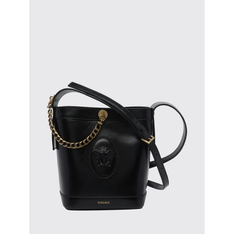 Medusa '95 Leather Mini Bucket Bag with Metal Mesh (10260481A191971B55J)