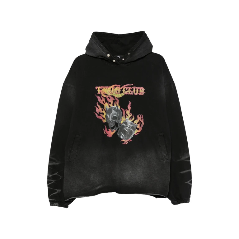 Graphic-print Drawstring Hoodie