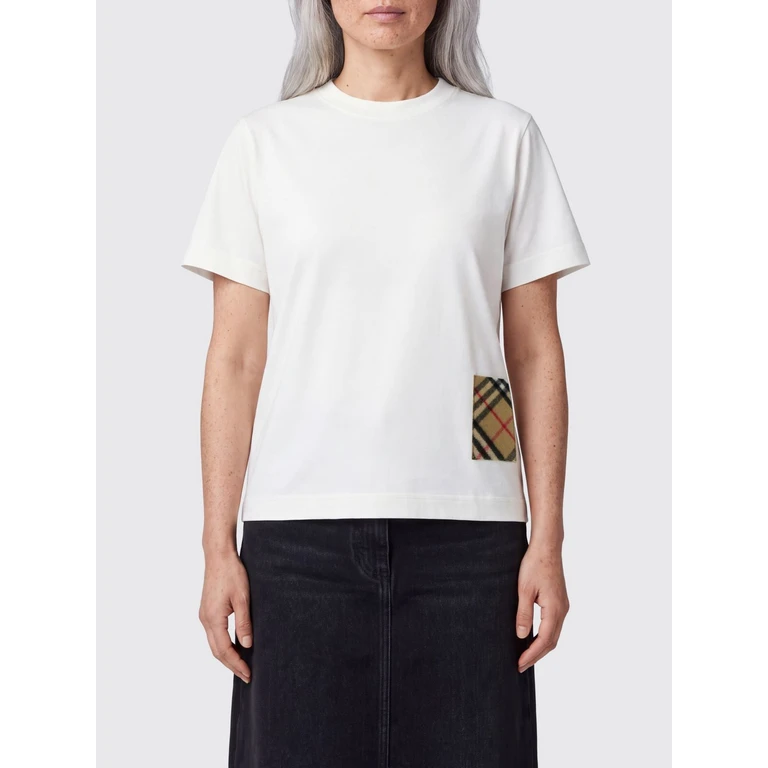 T-shirt côtelé Burberry avec motif House Check