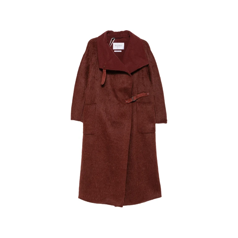 Buckle-fastening High-neck Coat