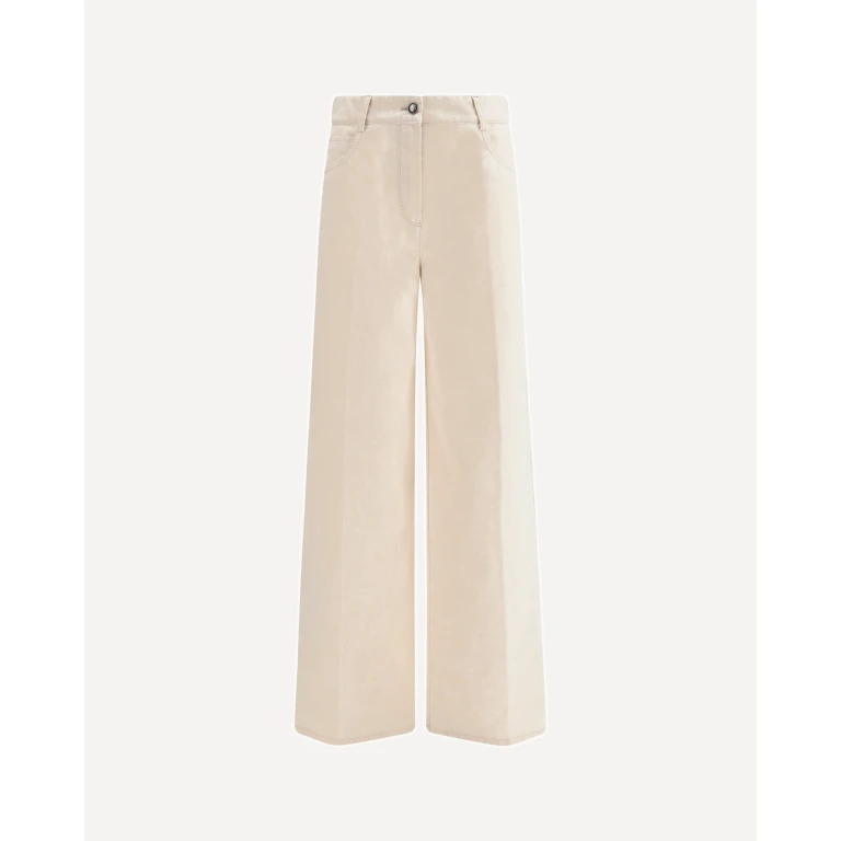 FORTE_FORTE Wide leg Jeans in flocked denim Female I