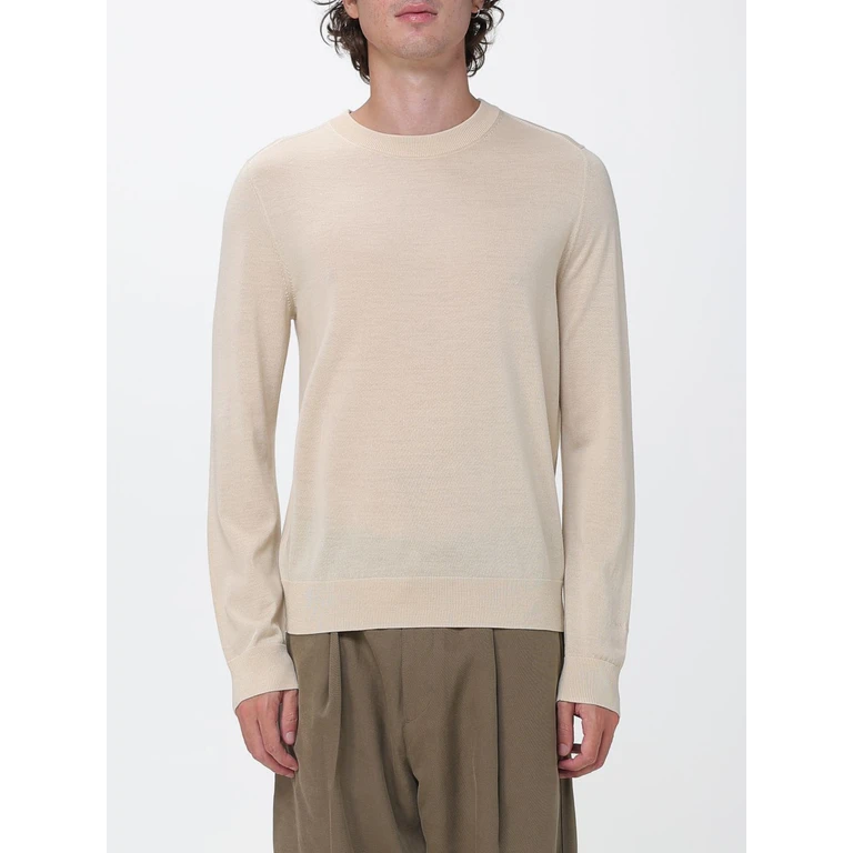 Crewneck Jumper in Pure Merino Wool with Ribbed Trims (M1R970ZW0315460)