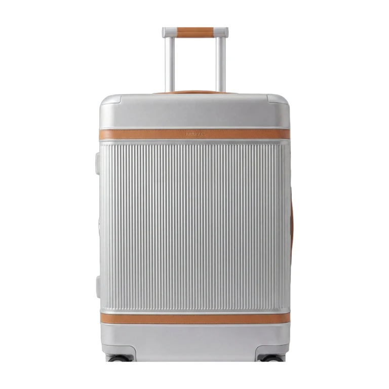 Aviator Grand Checked Spinner Suitcase Hardshell Metro Silver