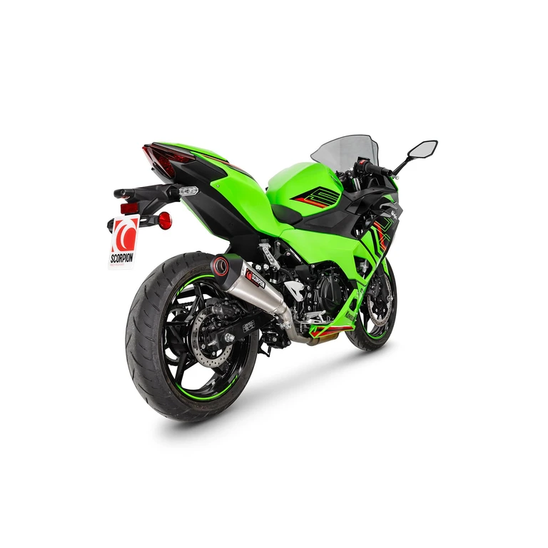 RKA149SEO - Scorpion Serket Taper Slip-On Stainless Steel For Kawasaki Ninja 500 2024-2025
