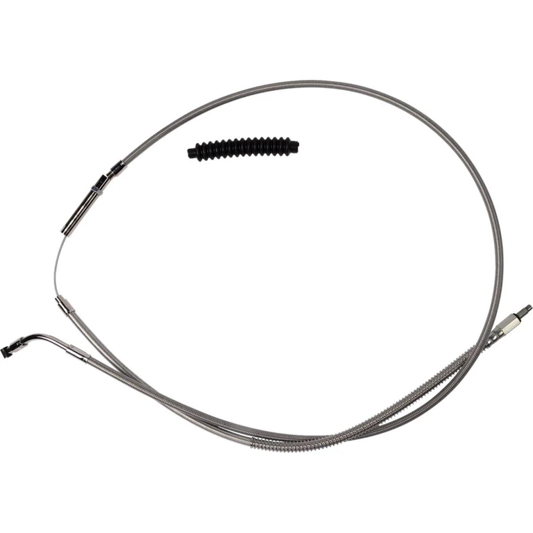 102-30-10072-8 - Barnett Stainless Steel Clutch Cable For Harley Davidson FLTRXSE 1977 2023-2024 +20.3 cm (8") - Silver