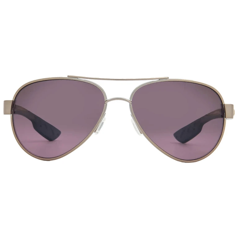 Loreto Rose Gradient Polarized Glass Pilot Unisex Sunglasses 6S4006 400635 56